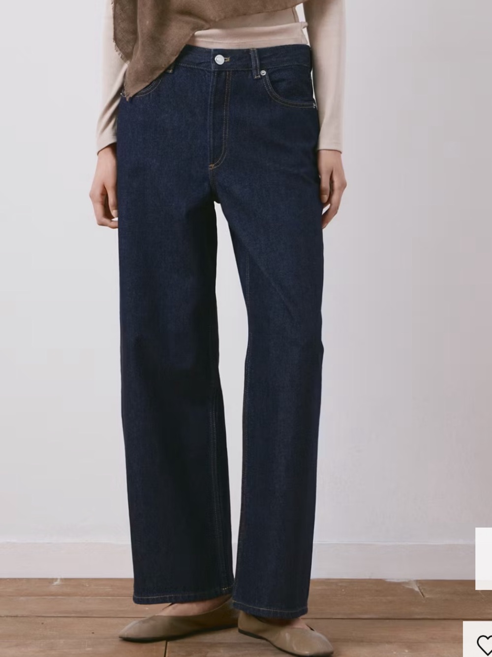 Mango Dark Indigo Bootcut Jeans STRAIGHT LOW-WAIST JEANS 4072
